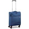 MODO BY RV RONCATO ECLIPSE 2.0 - Maleta de cabina blanda 55 cm con 4 ruedas, equipaje de mano ligero, trolley con diseño elegante - Azul noche