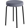 Avalon Sgabello Jolly moderno in velluto per arredo interno dim. 39 x 51cm - Colore Light blue