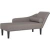 vidaXL Chaise Longue con Cuscini Tortora in Tessuto, divano letto, divano imbottito, seduta da soggiorno, dormeuse, seduta da salotto, divano 2 posti