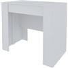Bricozone Consolle Allungabile Estensibile Fino A 237 Cm Tavolo 10 Posti Salvaspazio Design Moderno Ed Elegante per Casa E Ufficio Soggiorno Ingresso 78 x 51 x 90 cm (Bianco)