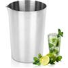 Beufee Shaker da Cocktail in Acciaio Inox, Brocca per Cocktail in Metallo Miscelatore per Bicchieri per Cocktail Bar Brocca per Mescolare Bevande(D'argento)