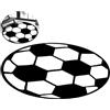 NTEVXZ Tappeto da calcio rotondo antiscivolo NTEVXZ per camera dei bambini, soggiorno, 60x60 cm