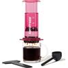 AeroPress Clear Pink Coffee Press, French Press tutto in uno, macchina da caffè manuale stile espresso e pour-over, infusione in 2 minuti, piccola macchina portatile da viaggio e campeggio