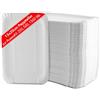 Vivopack® Piatti di carta rettangolari, 13 x 20 cm, 250 pezzi, bianco, design robusto in fibra fresca, ideali per compleanni, campeggio e feste, stoviglie usa e getta, piatti usa e getta, stoviglie