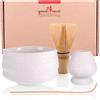 Goodwei Matcha Kit con Frusta Matcha, Ciotola Matcha e Supporto Frusta in ceramica con lo stesso design | Tazza Matcha Chawan tradizionale, 430 ml | The Matcha Set Regalo (80, Miyuki)