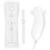 Funmo Telecomando e controller Wii, telecomando Wii con controller Nunchuck Wii, compatibile con Wii/Wii U, dotato di guscio in silicone e bracciale (bianco)