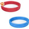 Bestway Piscina Rotonda Tinta Unica a 3 Anelli Gonfiabile (Ø183x33cm) Art. 51027 - Rotonda (Ø183x33cm)
