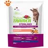 Natural Trainer Cat Adult Sterilised Salmone e Fibra Di Pisello - Sacco Da 300 Gr