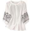 Dasongff Camicia bohemien da donna estiva boho ricamato, camicette in massa, top tunica ricamata, folklore, camicetta estiva da donna, tunica folclore, top boho hippie maniche corte sciolto top, B1