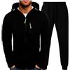 HAOLEI Tuta Uomo Completa Cotone Offerta Felpa Da Lavoro E Pantaloni Tuta Tracksuit Tennis Sweatsuits Giacca Tute Uomo Cotone Complete Offerte Sportiva Set Felpa con Cappuccio Morbido Comodo Outdoor