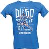 Generico T-Shirt Maglia Celebrativa Azzurra Calcio Napoli Diego Armando M a r a d o n a El pibe de Oro, Taglie da Bambino Ragazzo (IT, età, 12 Anni, 14 Anni, Regular, Azzurra)