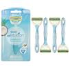 Wilkinson Sword - MyIntuition Comfort Coconut Delight Xtreme 3 - Rasoio Usa & Getta - Rasoio a 3 Lame Flessibili per Donna - Depilazione Confortevole con Striscia Lubrificane - Confezione x4