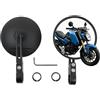 DREAMIZER Specchietti Moto CNC E24 Omologato, Specchietti per Manubrio Rotondi Girevoli 360° Compatibili con E-Scooter Honda Yamaha Kawasaki Suzuki ATV Roller