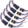 Mintice 5 Pezzi 3 Pin Auto Impermeabile Connettore Kit Presa Auto Connettori Spina Elettrici Cavi Terminali Connettore Filo 16 Awg Calibro Marino
