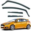 AirFlux Set di 4 deflettori d'aria compatibili con Ford Focus MK3 5 porte Hatchback 2012 2013 2014 2015 2016 2017 2018.