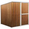 Notek Box in Acciaio Zincato Casetta da Giardino in Lamiera 1.75 x 1.85 m x h1.92 m - 70 KG - 2,92 metri quadri (Finitura Legno)