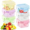 JAONLD 6 Pezzi Contenitori Piccoli per Alimenti 60 ml Contenitori Ermetici per Alimenti Piccoli Contenitore Plastica con Coperchio Alimenti Mini Contenitori per Alimenti per Salse, Snack, Marmellate