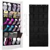qimeyu Porta Scarpe da Appendere,Scarpiera per Porta da Appendere,24 Tasche Scarpiera da Portas,Organizer Pieghevole da Appenderes per Camera da Letto Soggiorno Bagno (Nero)