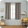 GIRASOLE HOME Coppia Tende Barbados Termiche Totalmente Oscuranti 2 Pannelli da 90x150cm con Tasca, Tortora