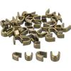 QUARKZMAN 40pz Fermi per Cerniere Lampo - #3#5 Forma a U Fermi Superiori per Borse Cappotti Giacche Cerniere Lampo Chiuse Sostituzione Tono Bronzo (Ogni Misura 20pz)