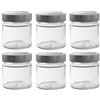 Generisch 6 barattoli per spezie da 212 ml, con coperchio Deep in argento, barattoli per marmellate, barattoli con tappo a vite