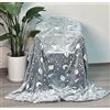 Bibykivn Coperta Unicorno - 120 x 150 cm Coperta Unicorno che si Illumina al Buio, Coperta Arcobaleno per Tutte le Stagioni per Divano, Soggiorno, Camera da Letto - da 1 a 10 anni (Spazio, 100 x 150cm)