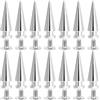GORGECRAFT 30 Set 20mm Borchie A Punta in Argento Lega di Metallo Cono Punk Rotondo Vite Posteriore Borchie A Punta Decorazione Artigianale in Pelle Albero Piccoli Rivetti per Abbigliamento in Pelle