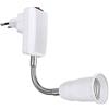 Akynite Portalampada Parete E27 con Interruttore senza Fili, AC 220-240V, Lampade da Muro Attacco E27, Lampada da Lettura Camera, 1PC (senza lampadina)