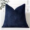 Artscope 1 Pezzi Federe per Cuscini in Velluto a Coste Elegante Copricuscini Decorativo per Domestica Soggiorno Camera da Letto Divano 60x60cm, Blu Marino