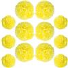 Ruidee 12 pompon di carta velina da 25,4 cm e 30,5 cm, da appendere, fiori di carta colorata, per feste e matrimoni (ZH/giallo)