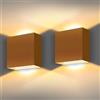 CYUaoao 2x Lampada Parete Interno LED da Parete 7W Applique da Parete Moderno 3000K | Bianco Caldo Applique a LED Dorata per Soggiorno Camera da Letto Corridoio Scale