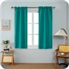 GIRASOLE HOME Coppia Tende Barbados Termiche Totalmente Oscuranti 2 Pannelli da 55x130cm con Tasca, Verde Acqua