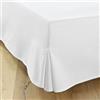 Dahlica Vestiletto Matrimoniale 140x190 Bianco | 4 volant da 38 cm | Prodotto in Europa