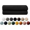 Blumtal Asciugamani Bagno, Set Asciugamani Super Assorbenti, 100% Cotone Certificato Oeko-Tex 100, 2 Asciugamani (50x100cm), Nero