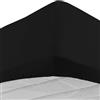 Corredocasa Lenzuolo 100% Cotone Sotto con Angoli Elasticizzato Disponibile in Diverse Colorazioni e Misure Materasso di Altezza 25 cm (Nero, Singolo 90x200)