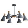 NSXBY Durante La Lampada,Moderno Semplice Piccolo Appartamento Durante l'Illuminazione,Soggiorno Casa Camera Luci Della Sala Da Pr,E27 (In Vi Edei) Stile Macaron Lampadario Illuminazione-Grigio mezzanotte 6