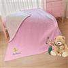 AGOREA Coperta Personalizzata per Bambini Con Nome Ricamato - Morbida, Regalo di Nascita per Ragazzo/Ragazza (Pink)