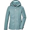 killtec Donna Giacca softshell/giacca outdoor con cappuccio con zip KOS 121 WMN SFTSHLL JCKT GRPHIC, aqua, 46, 42852-000