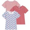 Petit Bateau A0d1p, Magliette A Maniche Corte Bambina, Variante 1, 2 Anni (Pacco da 3)