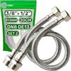 Tubo rinforzato da 3/8 con filettatura esterna x AG M8 x 1 lunga, tubo