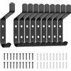 flintronic 10 Pezzi Ganci da Muro Robusti, Nero Ganci Universali a Vite, Gancio in Metallo Resistente per Chiavi, Borsa, Borsetta, Cappello, Asciugamani Appesi, Vestiti, Confezione