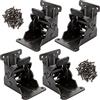 MUXHEL 4PCS Gambe da tavolo pieghevoli, cerniere per gambe di mobili pieghevoli a 90 gradi, staffe per gambe da scrivania pieghevoli con viti, cerniera autobloccante per tavolo da lavoro