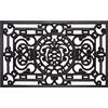 Hanse Home Zerbino in gomma per interni ed esterni, 45 x 75 cm, in gomma, per esterni, effetto anas, effetto ghisa, resistente alle intemperie, antiscivolo per ingresso ed esterni, colore nero