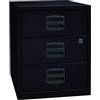 Bisley Home PFA - Mobile a 3 cassetti, in Metallo, 633 Nero, 40 x 41,3 x 52.8 cm