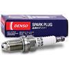 DENSO Candela accensione K20TXR 2 Elettrodi di massa Elettrodo centrale-Nichel Apertura chiave: 16 mm Lunghezza filettatura: 19mm Compatibilità con VW Golf IV Hatchback 1J1 GOLF III 1H1 PASSAT 3B3