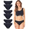 Mimosso - Mutande da donna in cotone, confezione da 6 pezzi, biancheria intima traspirante, senza elastico tagliente - Biancheria intima biologica in cotone, certificata GOTS e Oeko-Tex (Taglie XS