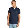 Tommy Jeans Maglietta Polo Maniche Corte Uomo Slim Fit, Grigio (Silver Grey Htr), L