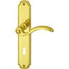 Alpertec Rebeca Alpertec 32410013 LS in ottone lucido per porte a forma di corona set maniglia porta guarnizioni