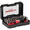 Gedore Red Juego de puntas 1/4 SL+PH+PZ+TX+hexagonal, 31 piezas