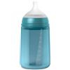 Suavinex, Biberon in Silicone da 240 ml, con Tettarella Fisiologica in Silicone SX Pro, con Valvola Anticolica, Biberon a Flusso Medio (M). Per bambini +3 mesi. Colour Essence Blu oceano